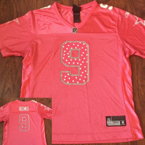 Reebok Tops - Reebok Tony Romo #9 Jersey Size L Pink